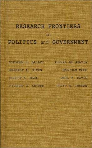 Research frontiers in politics and government