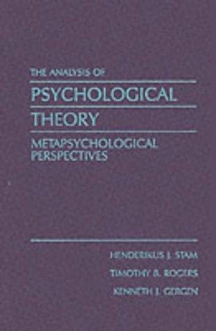 The Analysis of psychological theory