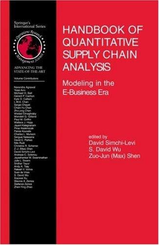 Handbook of quantitative supply chain analysis