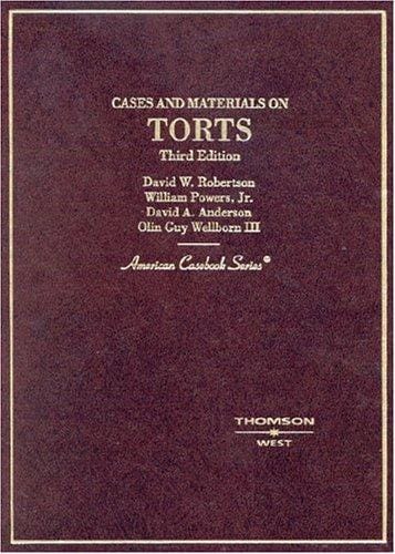Cases and materials on torts