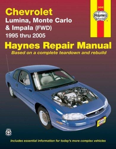 Chevrolet Lumina, Monte Carlo & Impala (FWD) 1995 thru 2005