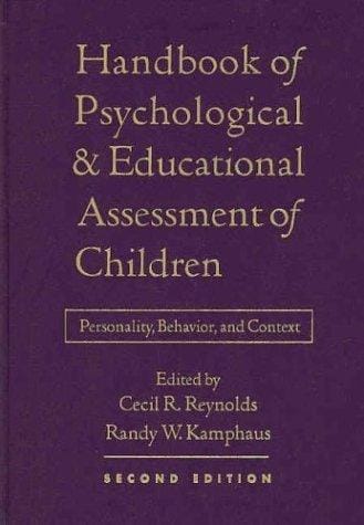 Handbook of psychological and educational assessment of children