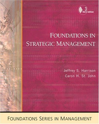 Foundations in strategic management