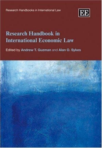 Research handbook in international economic law