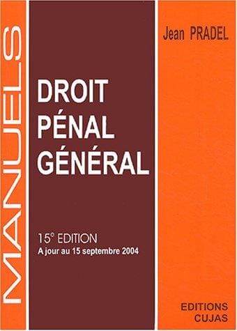 Manuel de droit pénal général