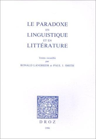 Le paradoxe en linguistique et en littérature