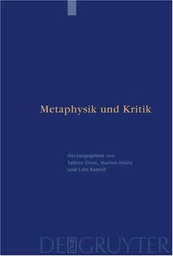 Metaphysik und Kritik