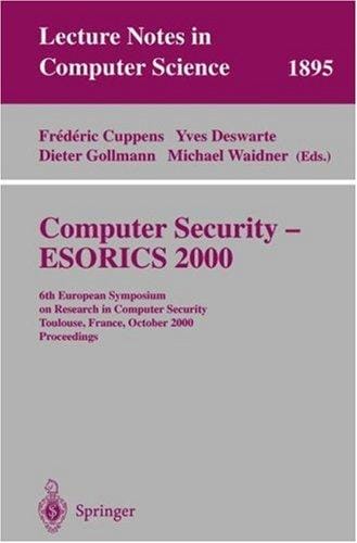 Computer security--ESORICS 2000