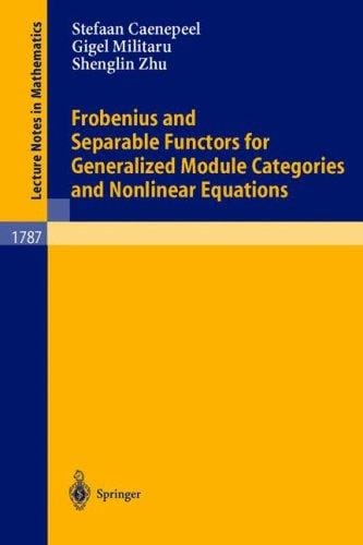 Frobenius and separable functors for generalized module categories and nonlinear equations