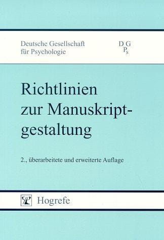 Richtlinien zur Manuskriptgestaltung