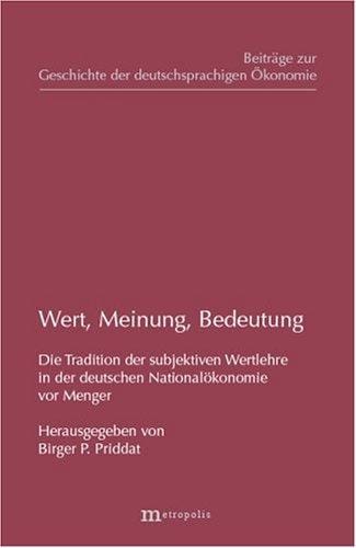 Wert, Meinung, Bedeutung