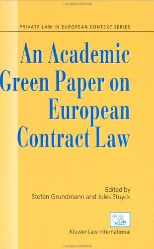 An academic greenpaper to European contract law