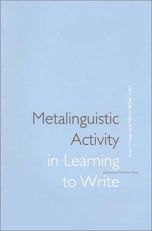Metalinguistic activity in learning to write
