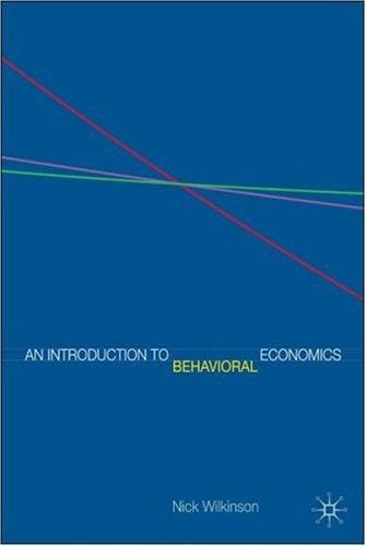 An introduction to behavioral economics