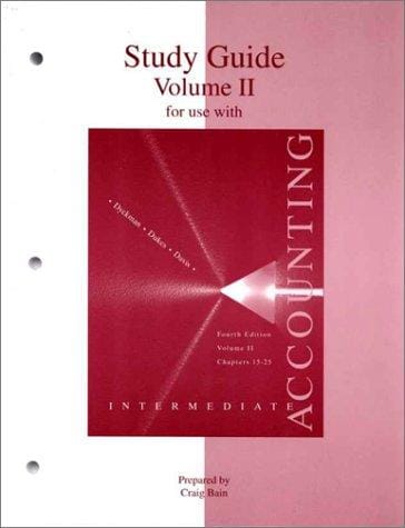 Study Guide, Volume 2 To Accompany Intermediate Accounting