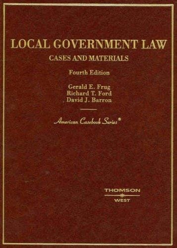Cases and Materials on Local Government Law