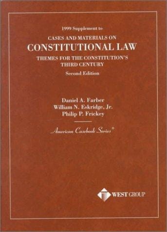 1999 Supplement to Cases and Materials on Constitutional Law