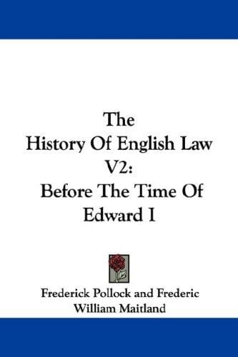 The History Of English Law V2