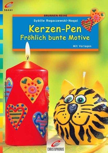 Kerzen- Pen. Fröhlich bunte Motive