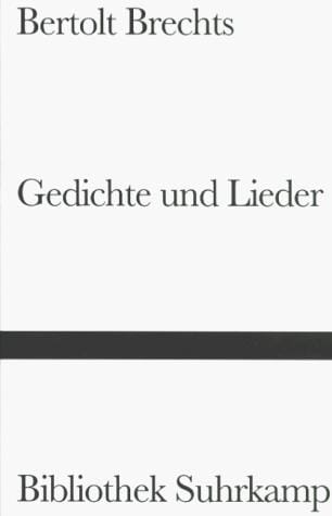 Bibliothek Suhrkamp, Bd.33, Gedichte und Lieder