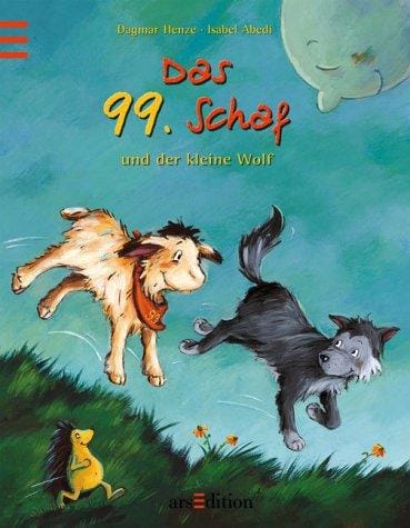 Das 99. Schaf und der kleine Wolf.