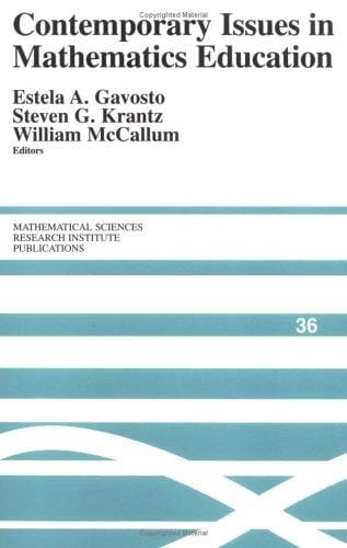 Contemporary issues in mathematics education