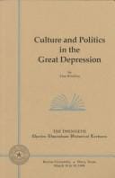 Culture and politics in the Great Depression