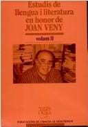 Estudis de llengua i literatura en honor de Joan Veny