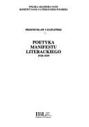 Poetyka manifestu literackiego, 1918-1939