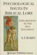 Psychological issues in biblical lore