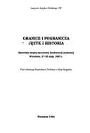 Granice i pogranicza--język i historia