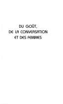 Du goût, de la conversation et des femmes