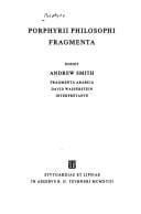 Porphyrii philosophi fragmenta