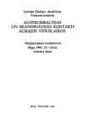 Austrumbaltijas un Skandināvijas kontakti agrajos viduslaikos