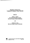 Handbook of research in language development using CHILDES