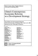 China's contemporary economic reforms as a development strategy