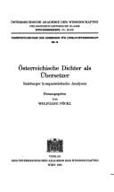 Österreichische Dichter als Übersetzer