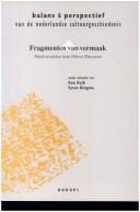 Balans en perspectief van de Nederlandse cultuurgeschiedenis