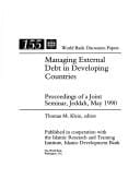 Managing external debt in developing countries