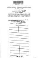 International trade policy with imperfect competition