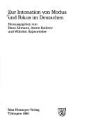 Zur Intonation von Modus und Fokus im Deutschen