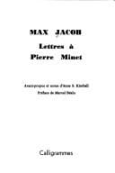 Max Jacob, lettres à Pierre Minet