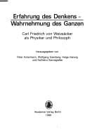 Erfahrung des Denkens, Wahrnehmung des Ganzen