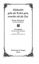 Rückwärts gehn die Krebse gern, vorwärts eilt die Zeit