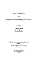 The Contexts of Aleksandr Sergeevich Pushkin