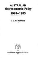 Australian macroeconomic policy, 1974-1985
