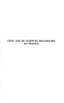 Cent ans de sciences religieuses en France