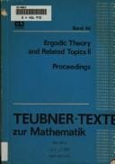 Proceedings of the conference ergodic theory and related topics II, Georgenthal (Thuringia), GDR, April 20-25, 1986