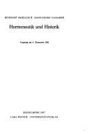 Hermenentik und Historik