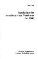 Geschichte der amerikanischen Verskunst bis 1900